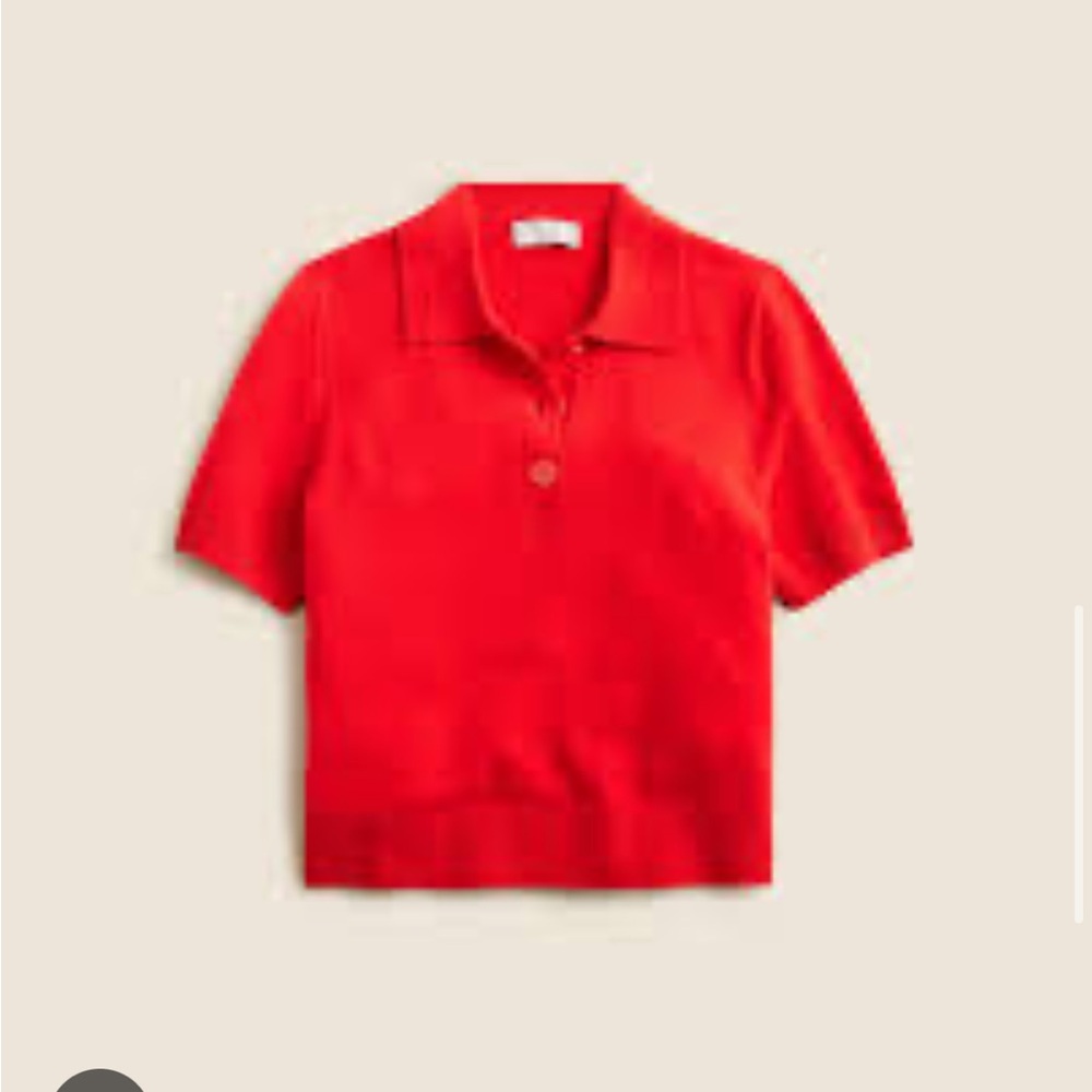 Cashmere cropped sweater-polo